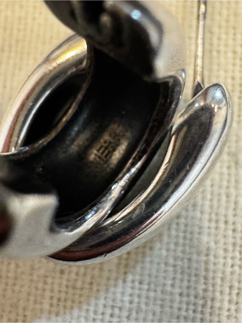 James Avery Silver Hoop Horseshoe Earrings - Picture 6 of 7
